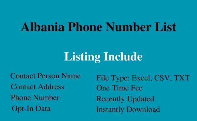 Albania phone number list