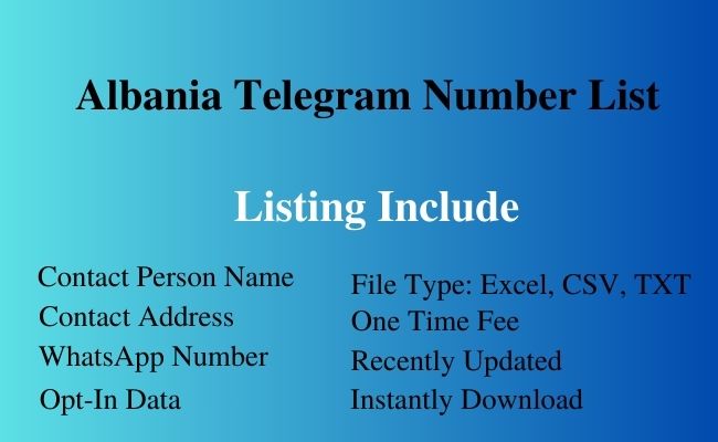 Albania telegram number list