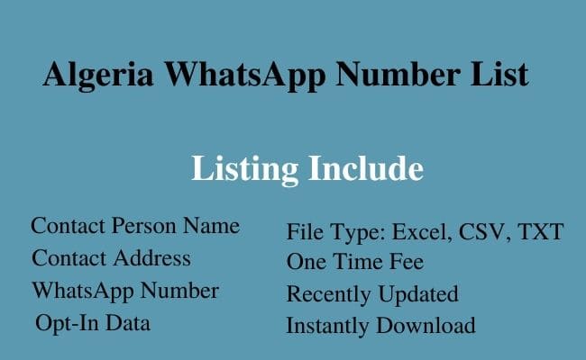 Algeria whatsapp number list