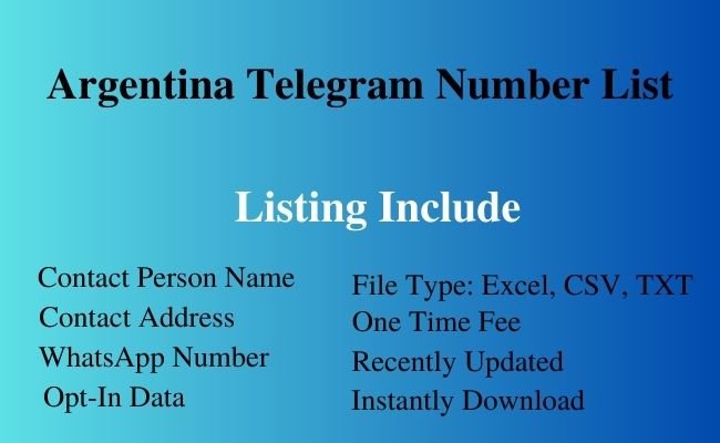 Argentina telegram number list