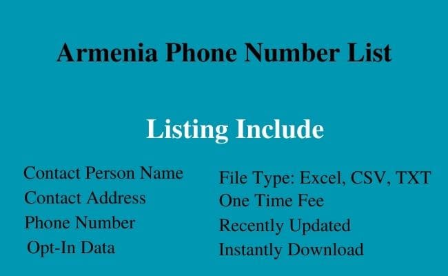 Armenia phone number list