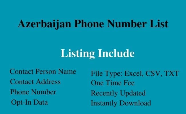 Azerbaijan phone number list