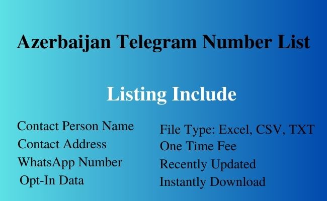 Azerbaijan telegram number list