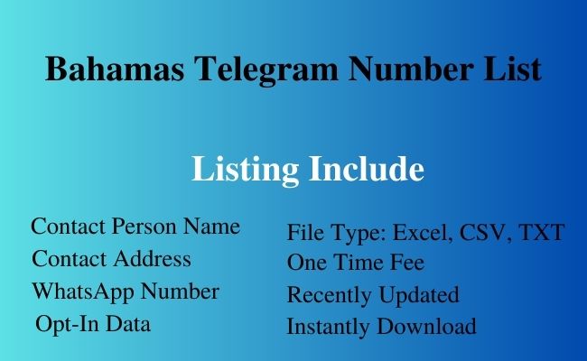 Bahamas telegram number list