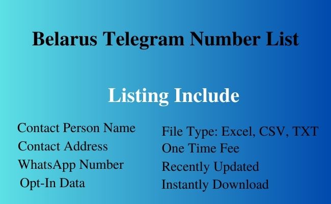 Belarus telegram number list