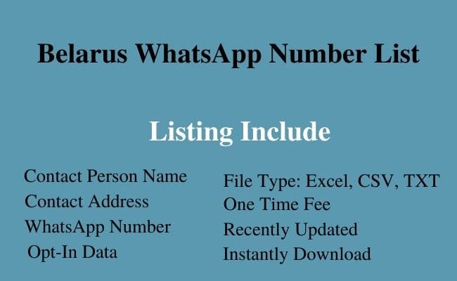 Belarus whatsapp number list