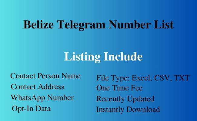 Belize telegram number list