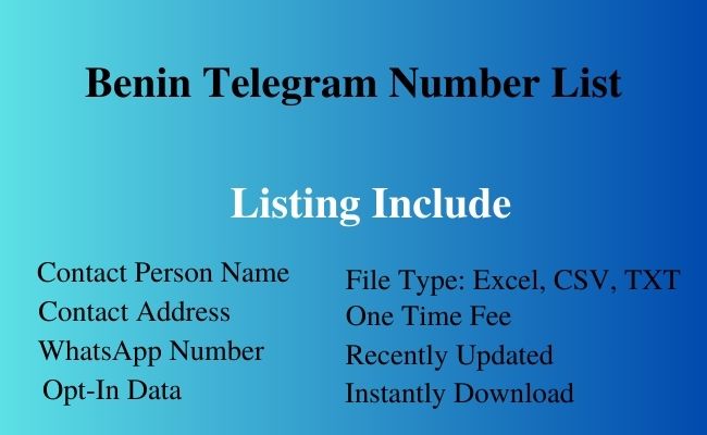 Benin telegram number list