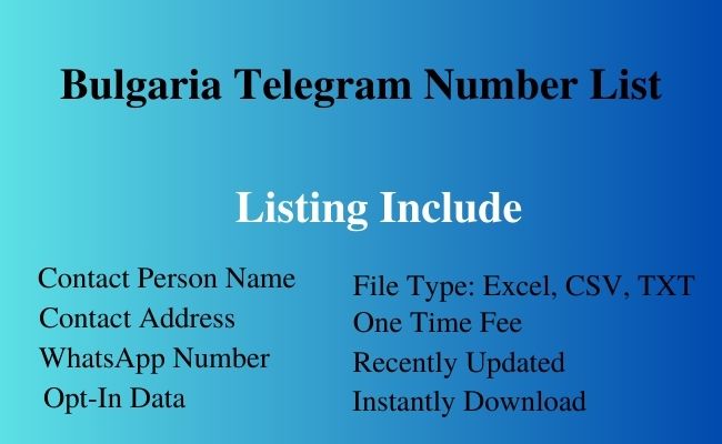 Bulgaria telegram number list