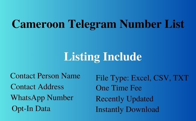 Cameroon telegram number list