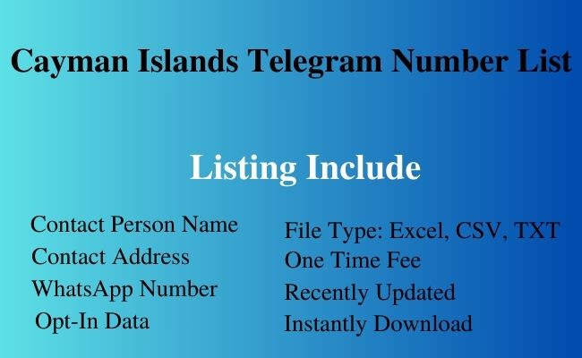 Cayman Islands telegram number list