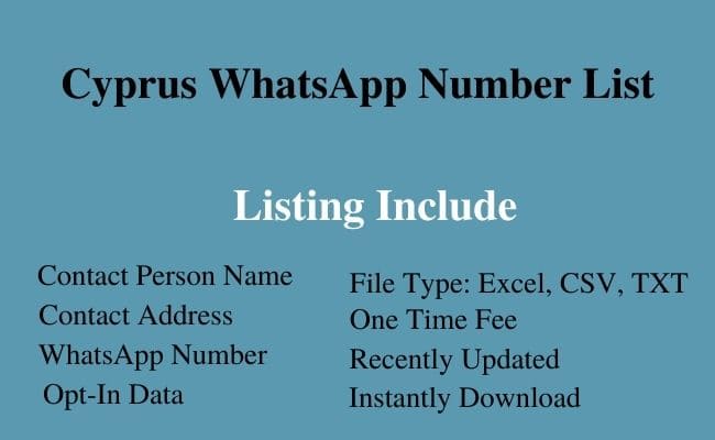 Cyprus whatsapp number list