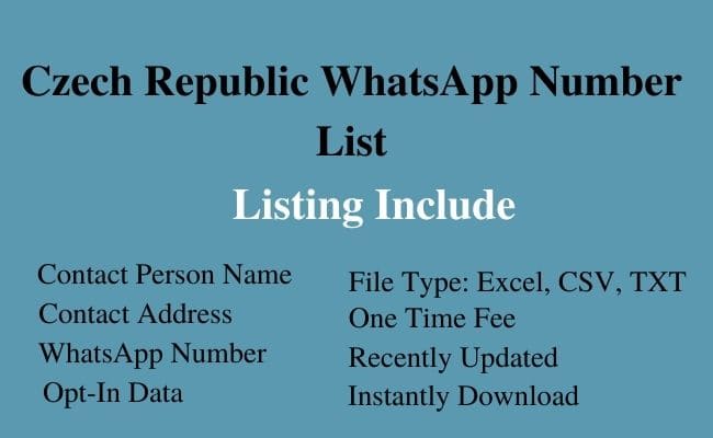 Czech Republic whatsapp number list