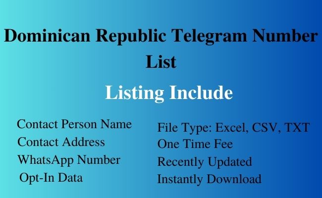 Dominican Republic telegram number list