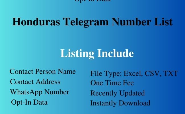 Honduras telegram number list