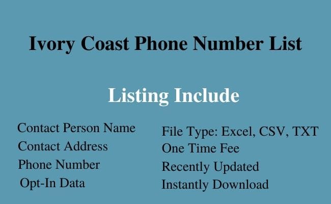 Ivory Coast phone number list