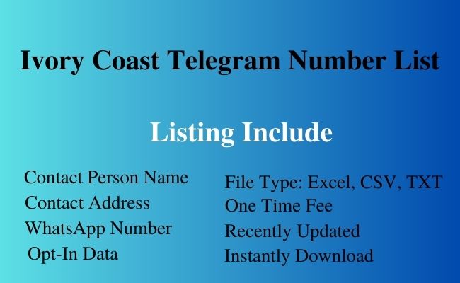 Ivory Coast telegram number list