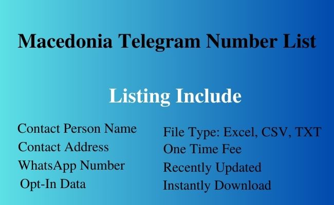 Macedonia telegram number list