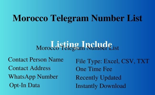 Morocco telegram number list