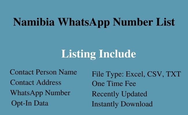 Namibia whatsapp number list