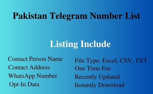 Pakistan telegram number list