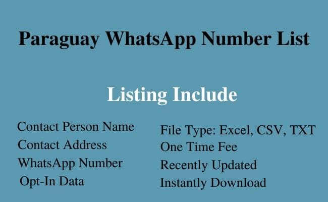 Paraguay whatsapp number list