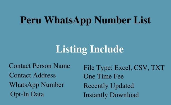 Peru whatsapp number list