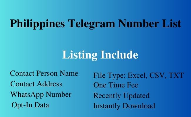 Philippines telegram number list