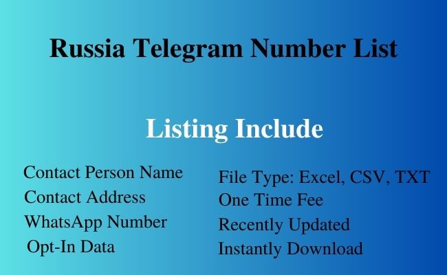 Russia telegram number list
