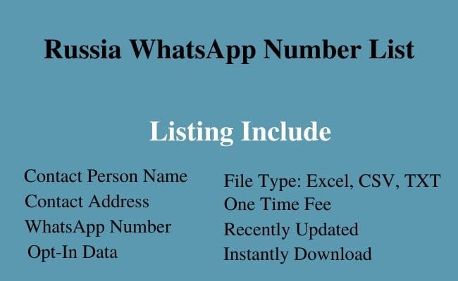 Russia whatsapp number list