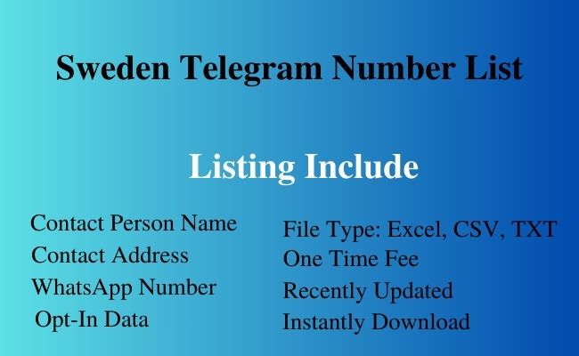 Sweden telegram number list