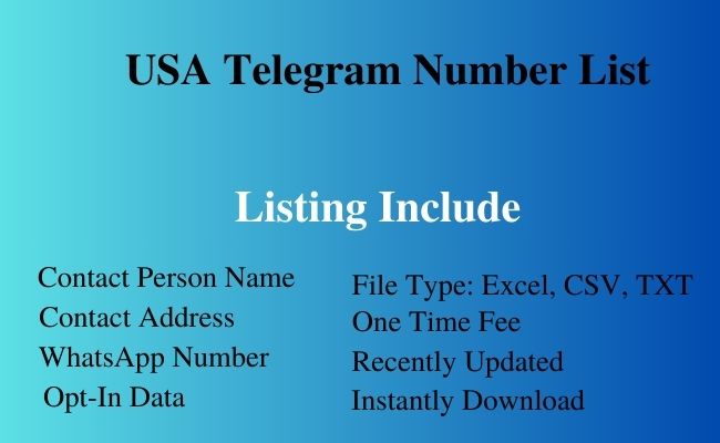 USA telegram number list